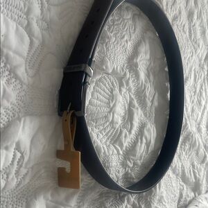 Dockers Black Belt with Unique Gold Buckle